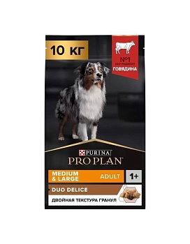 Pro Plan Duo Delice Сухой корм для Собак Говядина с Рисом 10кг купить  зоотовары для животных