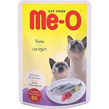 Me-O консервы для кошек Тунец в желе №3 12х80гр купить 