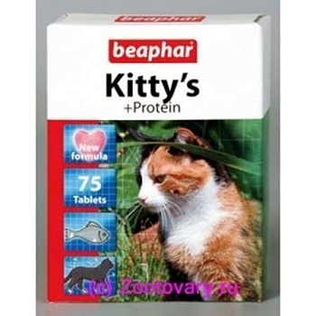 Beaphar 12579 Kittys+Protein Витамины для Кошек с Протеином 180 Таб. купить 