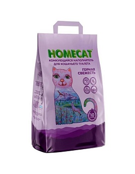HOMECAT горная свежесть комкующийся наполнитель для кошачьих туалетов 5кг купить  зоотовары для животных