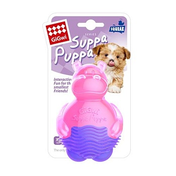 GiGwi Игрушка для собак "SUPPA PUPPA "Бегемотик с пищалкой" купить 