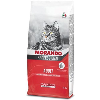 Morando Professional Gatto Сухой корм для взрослых кошек с говядиной и курицей 15кг купить 