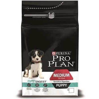 PRO PLAN Puppy Medium Sensitive Digestion сухой корм для щенков средних пород с чувствительным пищеварением с ягненком и рисом 1.5 кг купить 