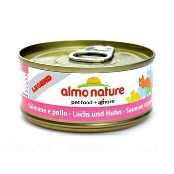 Almo Nature Legend Консервы для Кошек с Лососем и Курицей 24х70г купить 