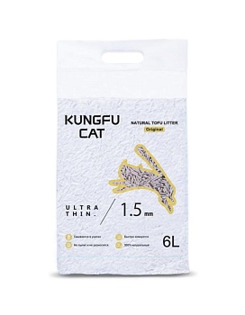 Kungfu Cat Tofu Original Наполнитель растительный комкующийся 6л купить  зоотовары для животных