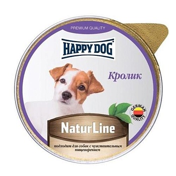 Happy Dog Natur Line консервы для собак Кролик паштет 10х125гр купить 