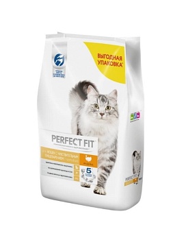 Perfect Fit корм для чувствительных кошек с Индейкой 10кг купить  зоотовары для животных