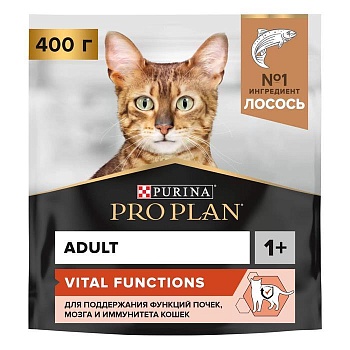 Pro Plan Adult Original сухой корм для кошек Лосось 400г купить 