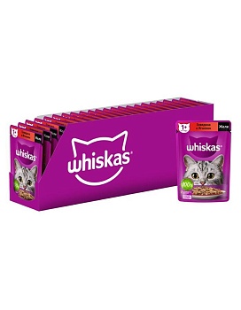 Whiskas Рагу с Говядиной и Ягненком 28х75г купить  зоотовары для животных