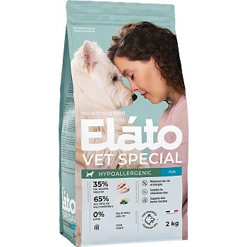 Элато Holistic Vet Special Hypoallergenic Диета сухой для собак Рыба 2кг купить 