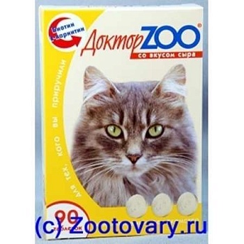 Доктор Zoo Витамины для Кошек со Вкусом Сыра 6х90таб купить 