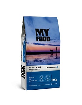 Myfood Canine Adult Medium & Large Breed Multi-Dog with Lamb & Rice сухой корм для собак с ягненком и рисом 12кг купить  зоотовары для животных