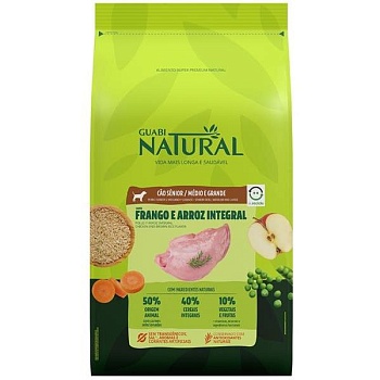 GUABI NATURAL Dog SENIOR сухой корм для пожилых собак средних и крупных пород цыпленок и коричневый рис 12кг купить 