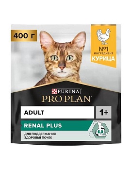 PRO PLAN сухой корм для взрослых кошек, с высоким содержанием курицы 400г купить  зоотовары для животных