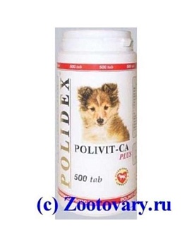 Polidex Поливит-Кальций Плюс - Предназначен для Щенков, Беременных и Кормящих Сук 150таб купить  зоотовары для животных
