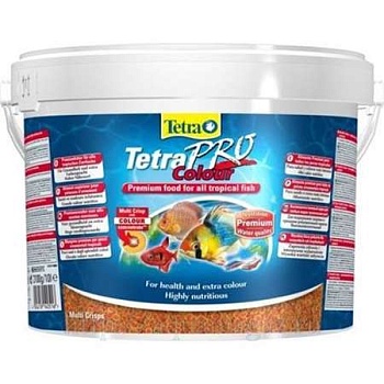 Tetra Pro Color Crisps- корм-чипсы для улучения окраса всех декоративных рыб 500г купить 
