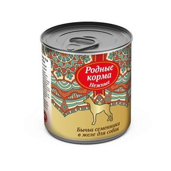 РОДНЫЕ КОРМА консервы для собак Нежные Бычьи семенники в желе 12х240г купить  зоотовары для животных