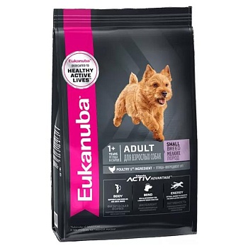 EUKANUBA ADULT SMALL BREED р сухой корм для взрослых собак мелких пород 800гр купить 