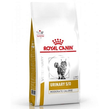 Royal Canin Urinary S/O Moderate Calorie ветеринарная диета для взрослых кошек предрасположенных к набору лишнего веса 400г купить 