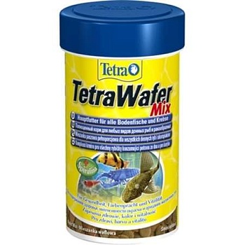 TETRA WaferMix Смесь основного корма для тровоядных, хищных, донных рыб с добавлением креветок 100мл. купить 