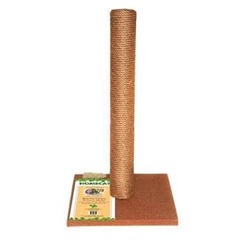 HOMECAT Когтеточка-столбик для кошек МАКСИ 410х410х630 (ковролин, джут) цвет коричневый 4128014 купить 