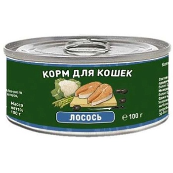 Solid Natura Консервированный корм для кошек Лосось 24х100г купить 