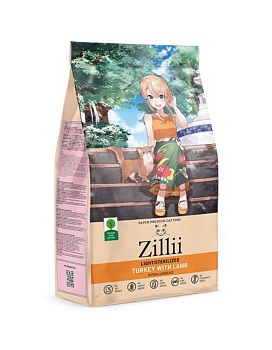 ZILLII Light/Sterilized Cat Сухой корм для взрослых кошек с избыточным весом и стерилизованных Индейка с Ягнёнком 2кг купить  зоотовары для животных