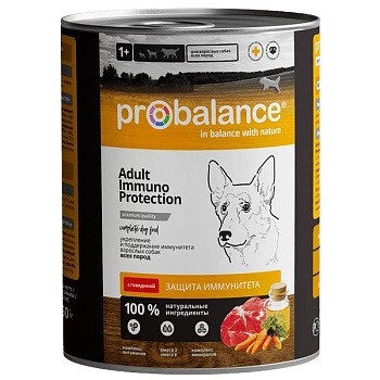 ProBalance Adult Immuno Protection Консервированный корм для собак с говядиной 850г купить 