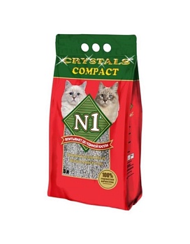 N1 CRYSTALS COMPACT Комкующийся наполнитель 5л купить  зоотовары для животных