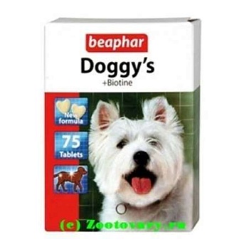 Beaphar 12507 Doggys+Biotin Витамины для Собак с Биотином 75Таб. купить  зоотовары для животных
