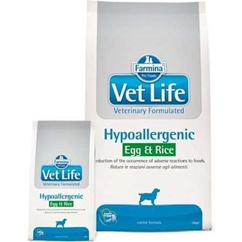 Farmina Vet Life Hipo Egg & Rice Диета для Собак Яйцо и Рис При Пищевой Аллергии и Пищевой Непереносимости 2кг купить 