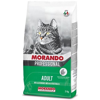 Morando Professional Gatto Сухой корм для взрослых кошек Микс с овощами 2кг купить 