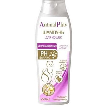 Animal Play-Успокаивающий шампунь для кошек с экстрактом мелиссы 250 мл (12) AP05-00040 купить 
