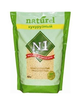 №1 Naturel Кукурузный Комкующийся 4,5л купить  зоотовары для животных