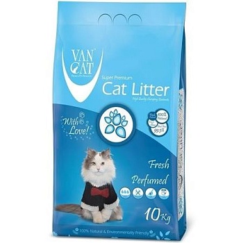 Van Cat Fresh Комкующийся наполнитель без пыли с ароматом Весенней свежести 10кг купить 