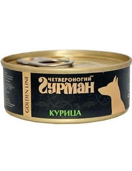 Четвероногий Гурман Золотая Линия для Собак Курица Натуральная в Желе 24х100г купить  зоотовары для животных