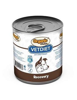 Organic Сhoice VET Recovery для собак и кошек восстановительная диета 12х340г купить  зоотовары для животных