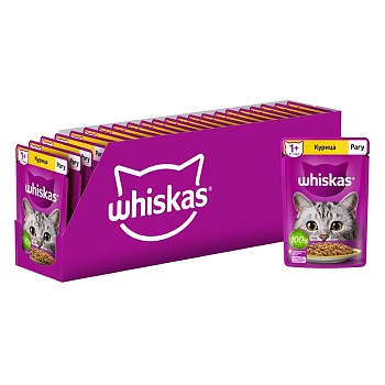 Whiskas Рагу с Курицей 28х75г купить 