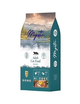 Mystic Adult Cat Food Chicken сухой корм для кошек с курицей 15кг купить  зоотовары для животных