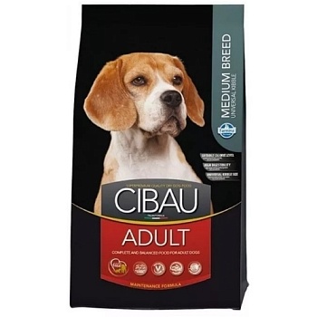 CIBAU Adult Medium корм для собак средних пород с Курицей 12кг купить 