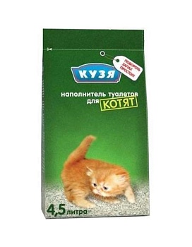 Наполнитель для кошек Кузя для Котят 4,5л купить  зоотовары для животных