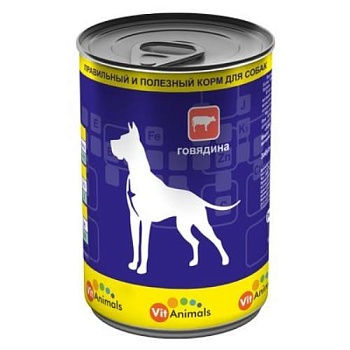 VitAnimals консервы для собак Говядина 410г купить 