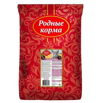 РОДНЫЕ КОРМА сухой корм для котят ИНДЕЙКА 34/19 10кг купить 