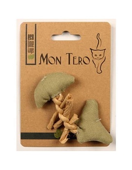 Мон Теро ЭКО игрушка для кошек "Рыбья кость", 11 см, с кошач. мятой, зеленая XHC-2150-O купить  зоотовары для животных