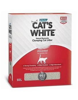 Cat`s White BOX Natural наполнитель комкующийся натуральный без ароматизатора для кошачьего туалета 10л купить  зоотовары для животных