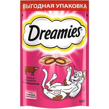 Dreamies Лакомые Подушечки с Говядиной 140г купить 