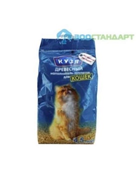 Наполнитель для кошек Кузя Древесный 4,5л купить  зоотовары для животных
