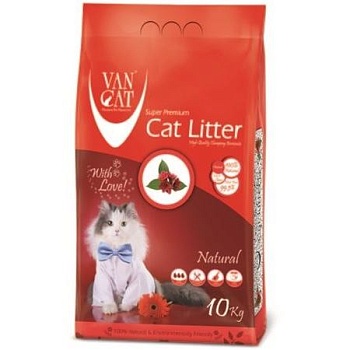 Van Cat Natural Комкующийся наполнитель 100% Натуральный, без пыли 10кг купить 