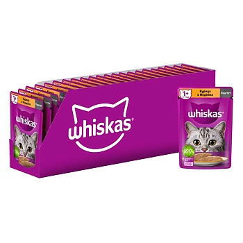 Whiskas Паштет с Курицей и Индейкой 28х75г купить 