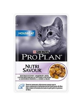 Pro Plan HouseCat Adult консервы для кошек Индейка Пауч 26x85гр купить  зоотовары для животных